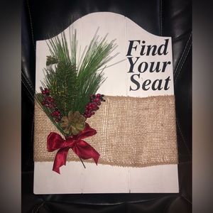 Find Your Seat Sign
